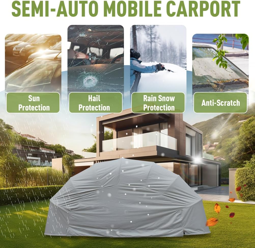 Semi-Automatic Mobile Carport