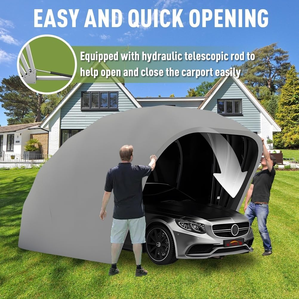 Semi-Automatic Mobile Carport