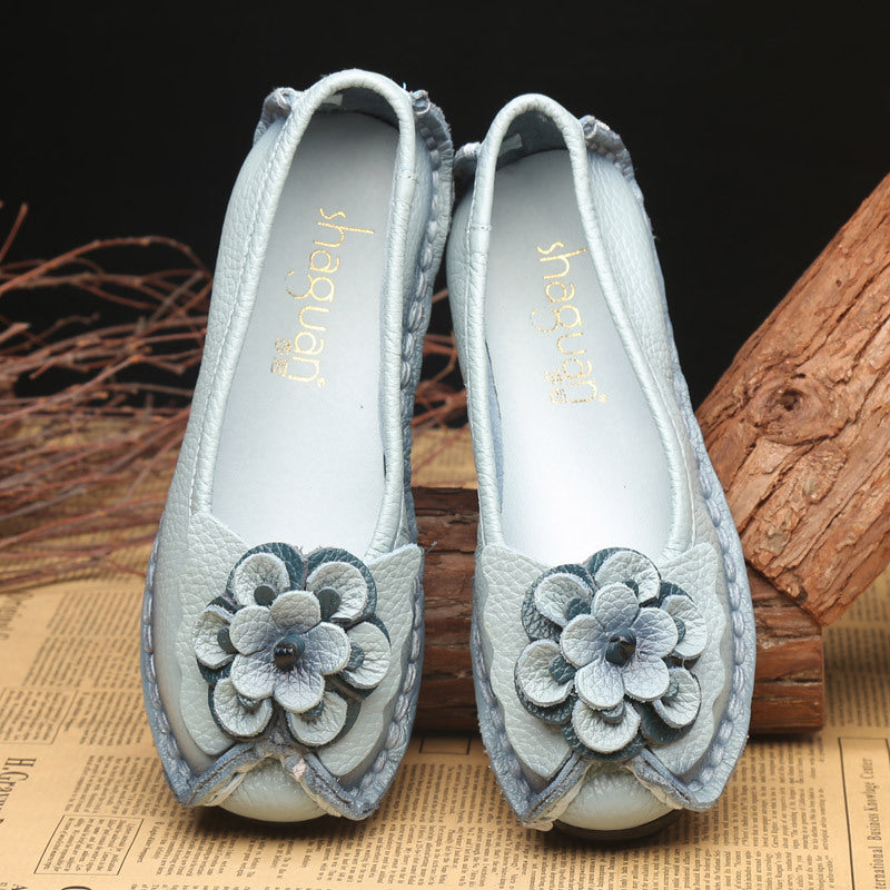Vintage Comfortable Soft-soled Shallow-mouth Handmade Shoes