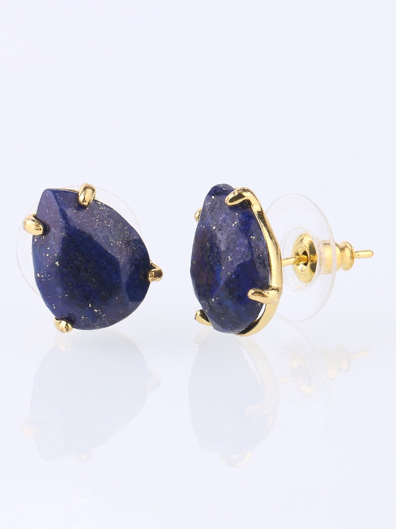 Women's Bohemian Natural Crystal Stone Cut Water Drop Earrings