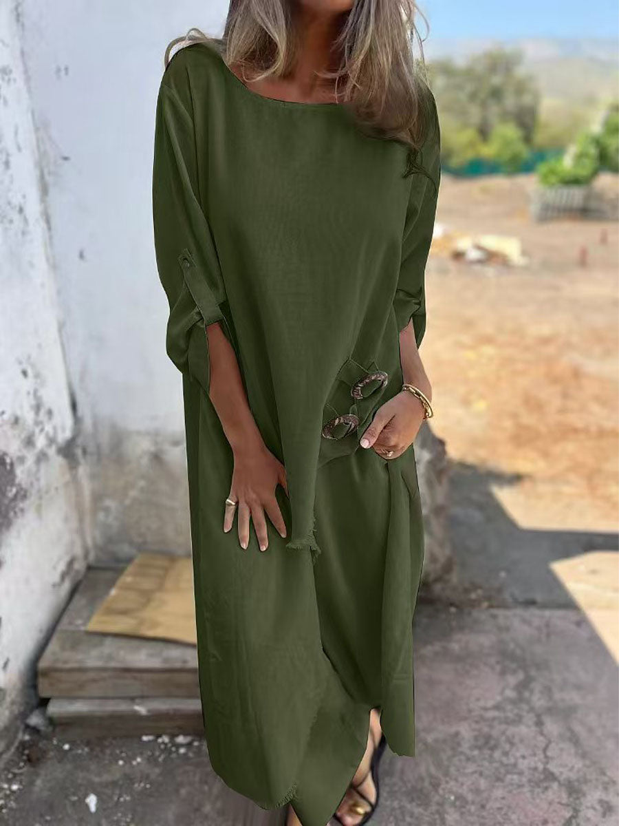 Women's Solid Color Casual Elegant Stylish Top And Pants Suit