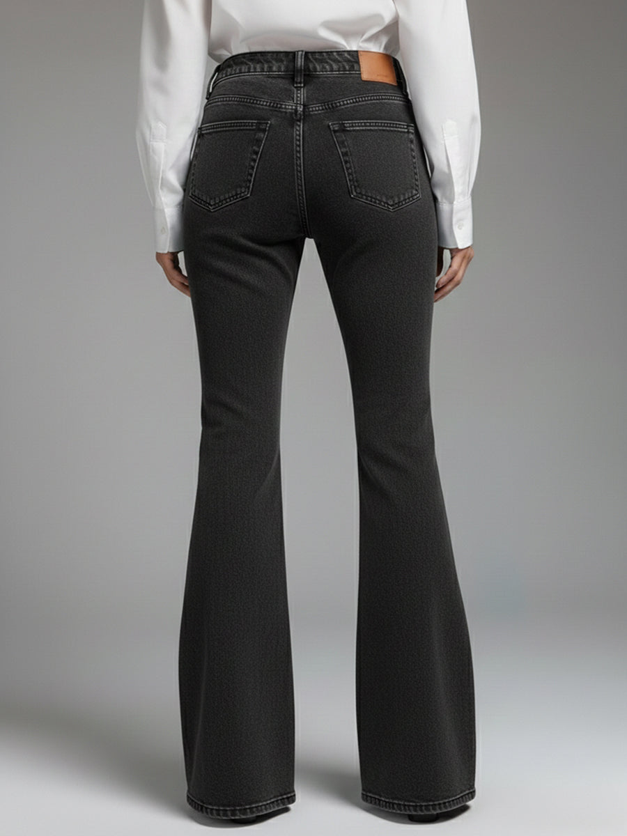 Patchwork Lace Flared Jeans